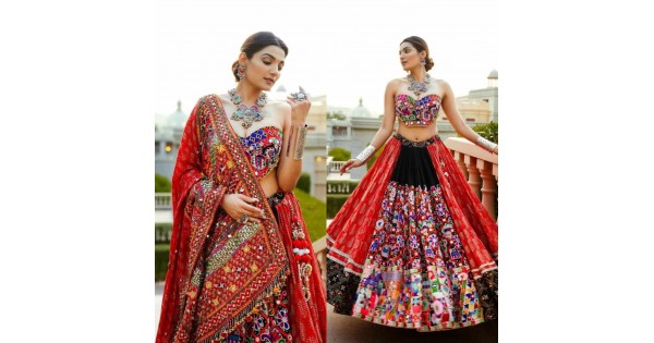 Navratri heavy flair cotton fabric chaniya choli