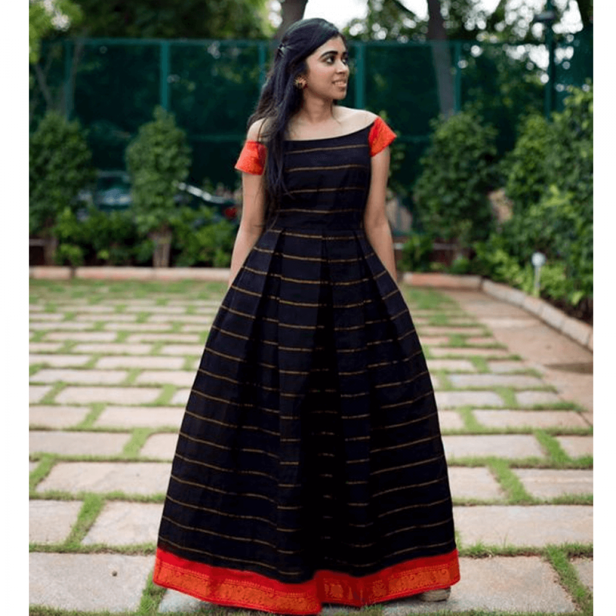 PINPOINT SELLER Women Fit and Flare Black Red Dress  Buy PINPOINT SELLER  Women Fit and Flare Black Red Dress Online at Best Prices in India   Flipkartcom