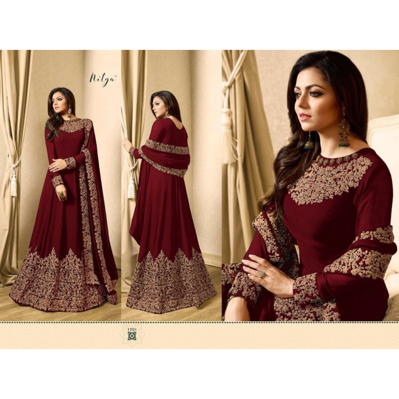 heavy work anarkali suit