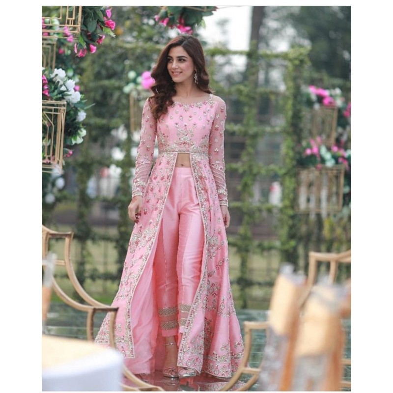 Pink Pari Designer Indowestern 