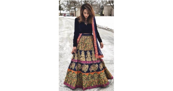 Pink Color Velvet Wedding Wear Lehenga