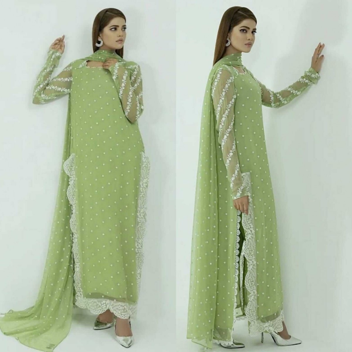 Gulabri Straight Long Kurta With Pant- Set of 2 – Tasha India