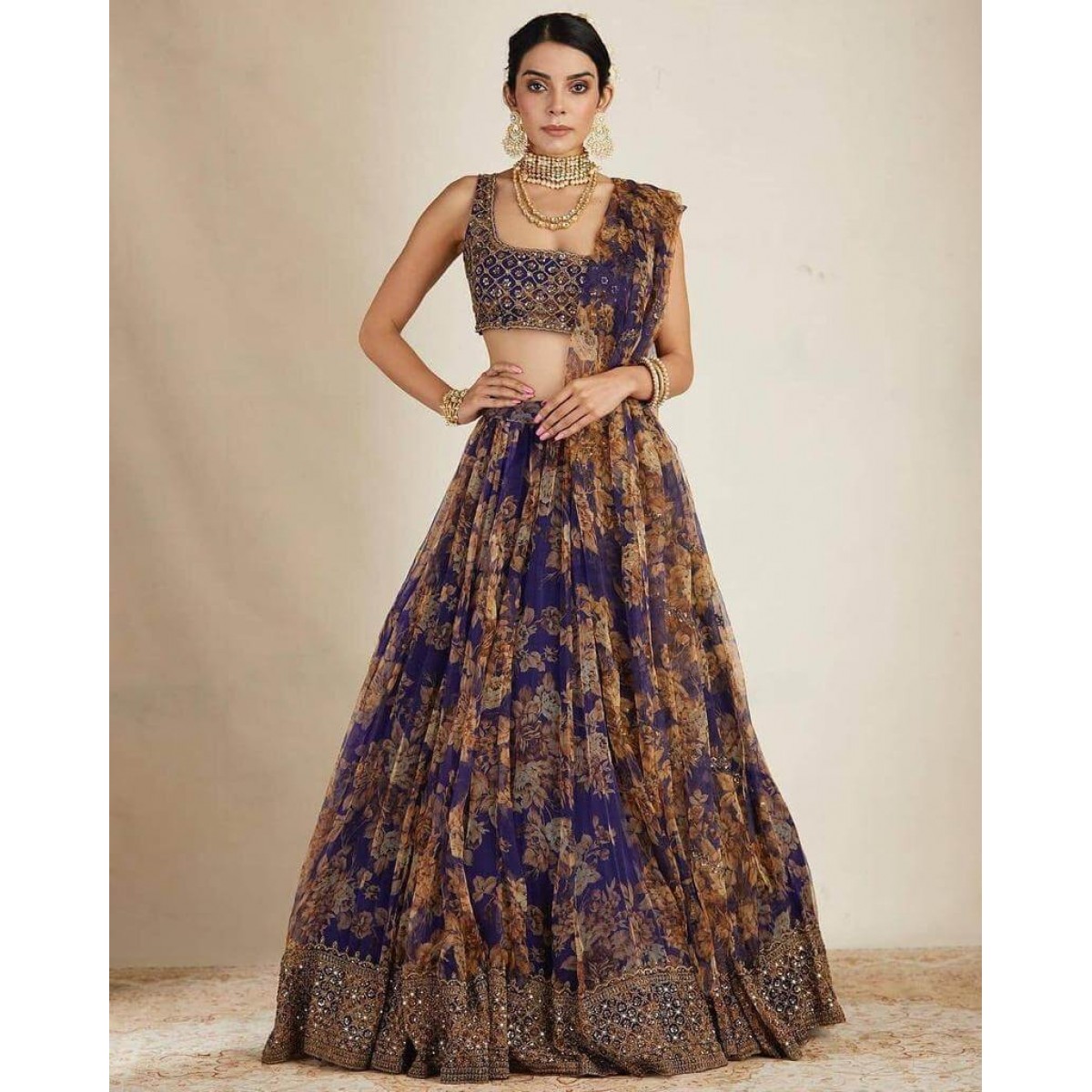 Kiara Advani Wedding Lehenga Choli in Georgette With Sequence Work and Can  Can for Flair in USA, UK, Malaysia, South Africa, Dubai, Singapore