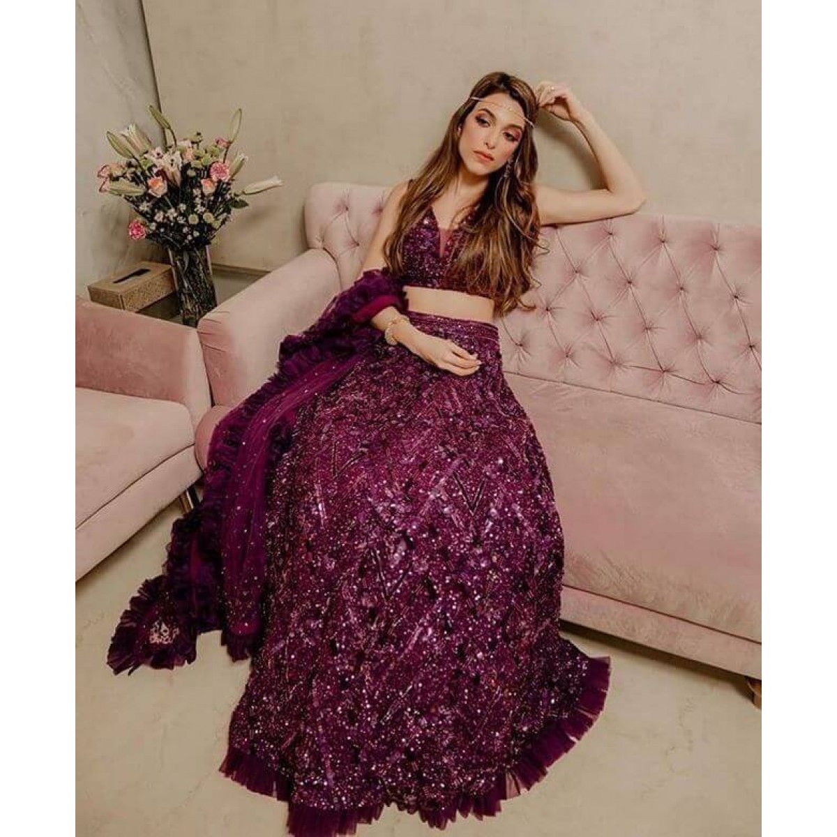 Brides That Picked Wine Coloured Bridal Lehengas For Their Wedding Day