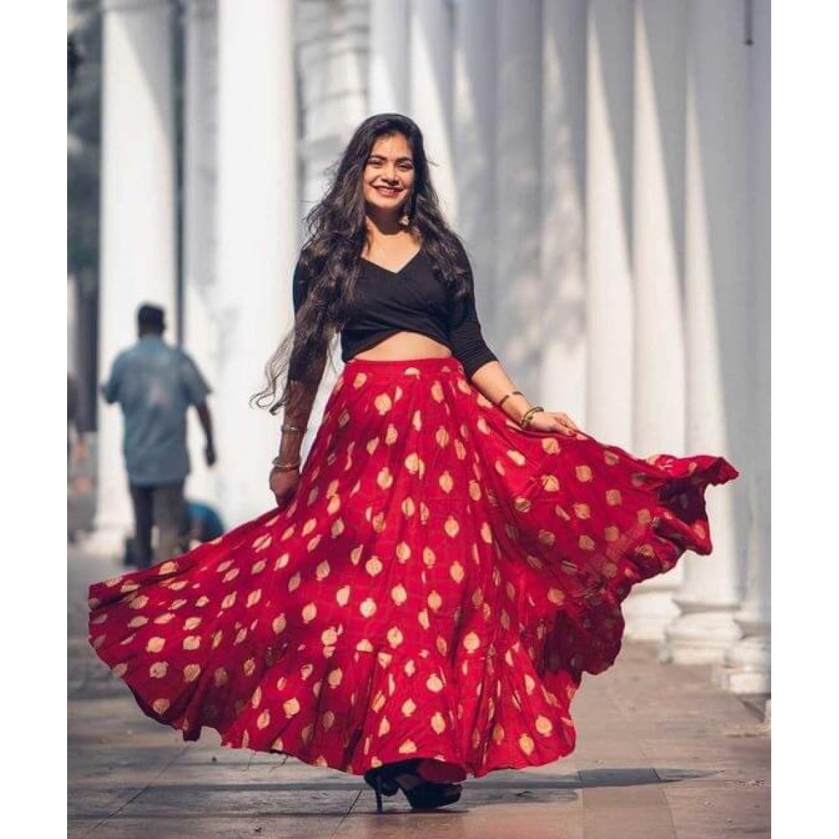 Buy Amazing Black-red Lehenga Choli With Dupatta ,indian Designer Ready to Partywear  Lehenga Choli, Jacquard With Weaving Work Lehenga Choli Online in India -  Etsy
